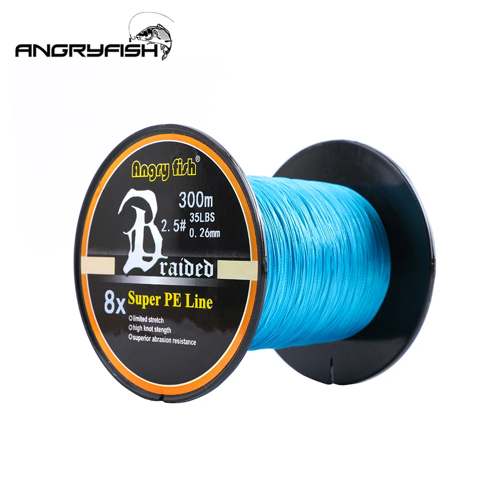 Angryfish 300 Meters 8 Strands Braided Fishing Line High endurance 8 Colors Super PE Line