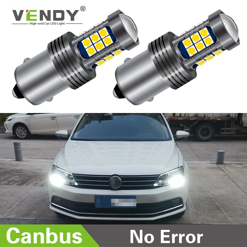 2pcs Canbus P21W BA15S LED Daytime Running Light DRL For Skoda Superb Octavia 2 MK2 A5 VW Passat B7 T5 T5.1 T6 SEAT LEON 3 MK3