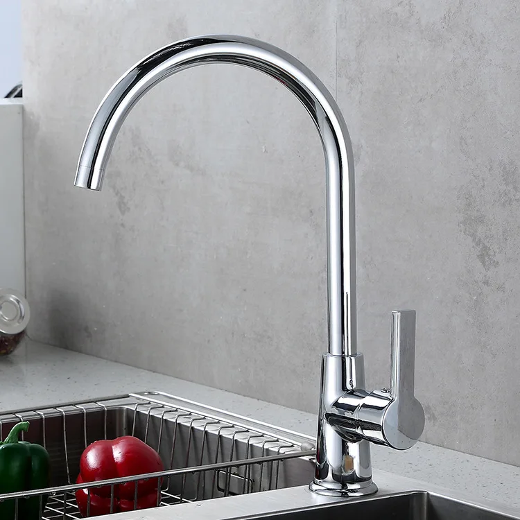 Kitchen Mixer Tap SDSN Polished Chrome Kitchen Sink Mixer Tap Quality Copper Alloy Kitchen Faucet Hot Cold Kitchen Mixer Faucets