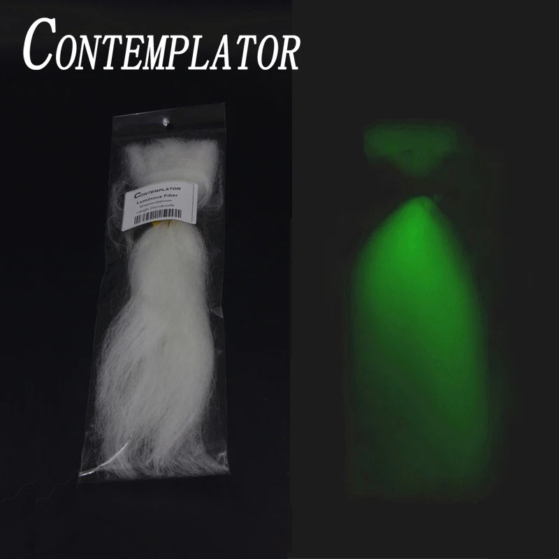 2colors 2bags Fly Tying Luminescent Streamer Long Fiber fly body glowed in dark saltwater synthetic materials fishing trout