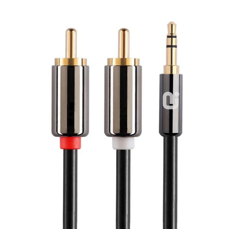 TAC350 RAC كابل جاك 3.5 مللي متر RAC كابل مساعد 3.5 مللي متر إلى 2RAC الصوت كابل للهاتف الكمبيوتر المتكلم محول