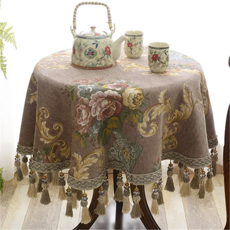 Round Table Cloth Decorative Pendant Tassels Versatile Home Decoration Accessories Kitchen Living Room Coffee House