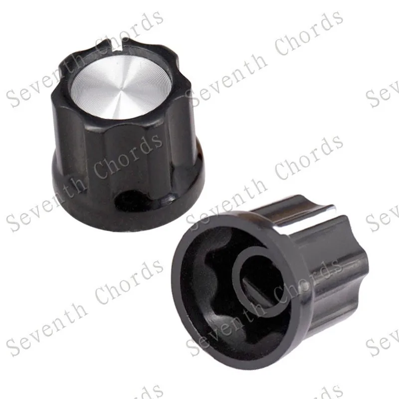 1 Pcs Black Plastic Electric Guitar Bass Knob Cap Potentiometer Cap Musical Instruments Parts