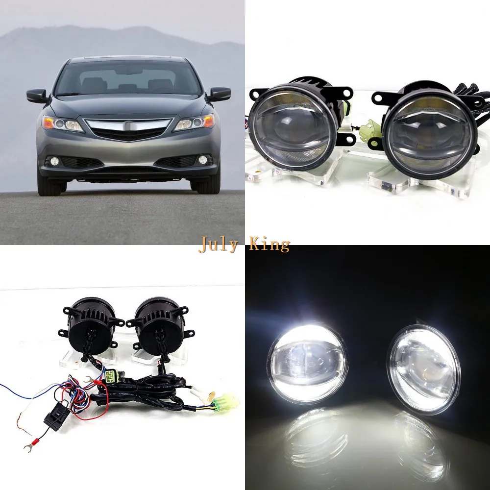 July King 1600LM 24W 6000K Car LED Q5 Lens Fog Lamp +1000LM 14W Day Running Lights DRL Case for Acura ILX 2013-16