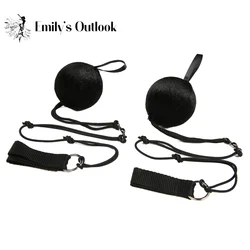 2 Piece Adjustable Soft Ball Poi for Polynesian Dances Poi Ball Belly Dance Poi Streamer Throw Ball Show Black Props Wholesale