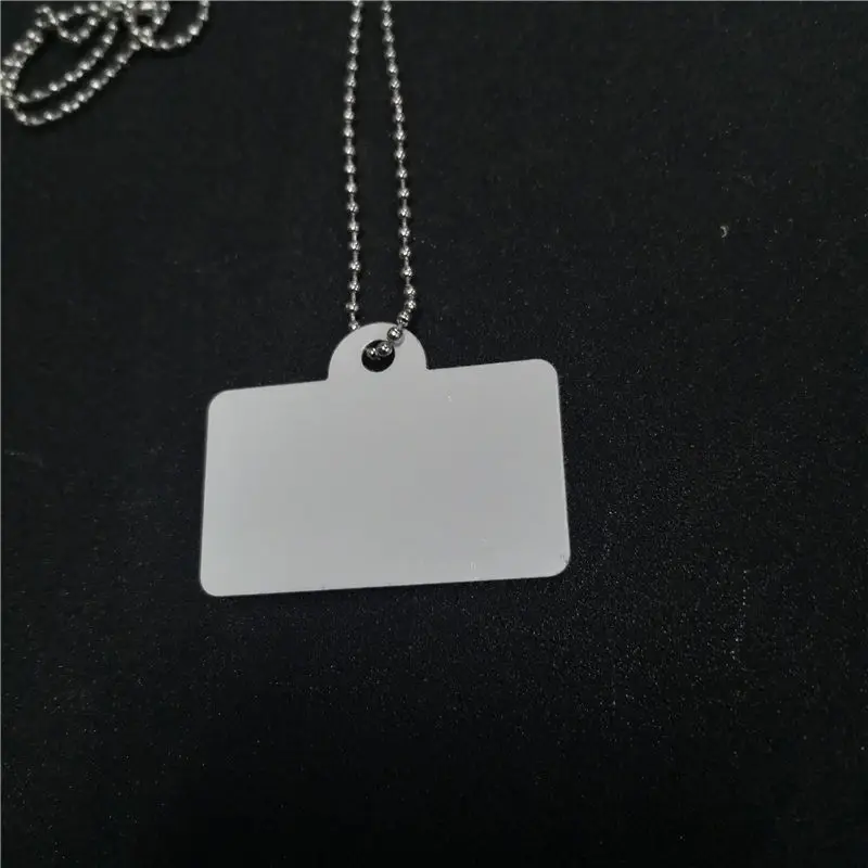 sublimation blank dog tag Aluminum necklaces pendants hot transfer necklace pendant diy materials consumable 20pieces/lot