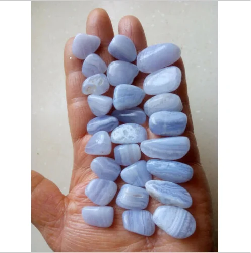 30pcs Natural agate stone polished blue lace agate stone 40-50g