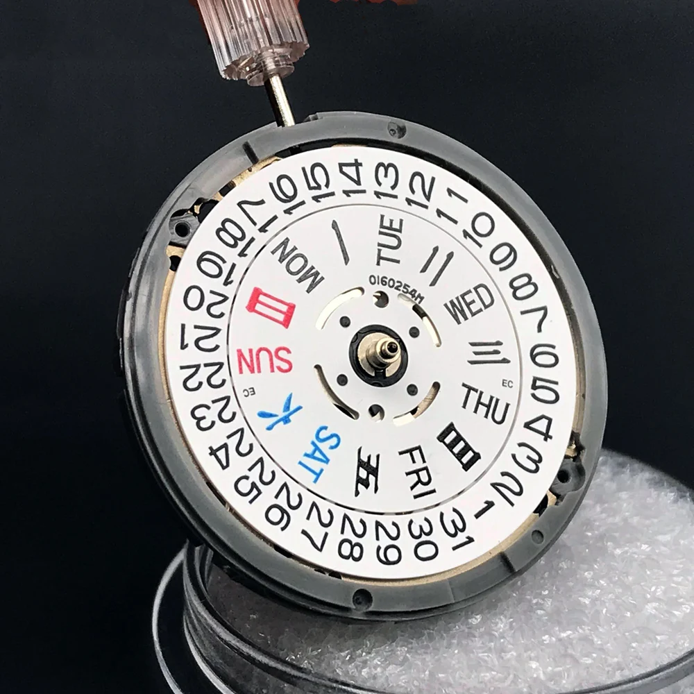 NH36A Mechanical Watch Movement Japan Seiko 24 Jewels Day/Date Quickset White/Black Version Original Japan Automatic Movement