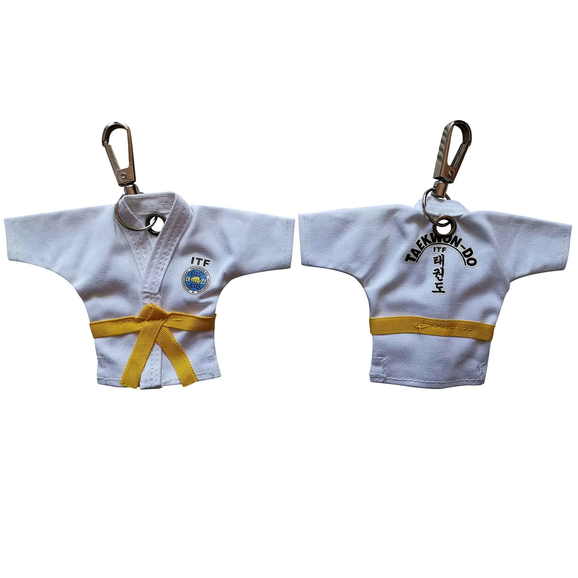 Mode Keychain ITF Taekwondo Uniform Liefert Cartoon Anhänger Beliebte Taekwondo Kimono Sport Geschenk Andenken Schlüssel Taste schlüssel Rin