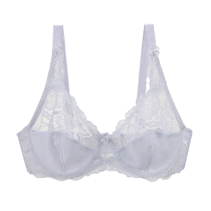 2022 New Sexy Lace CDE Bras Fashion Embroidery Print Cotton Brand Large Size Full Cup Strappy For Women Underwear