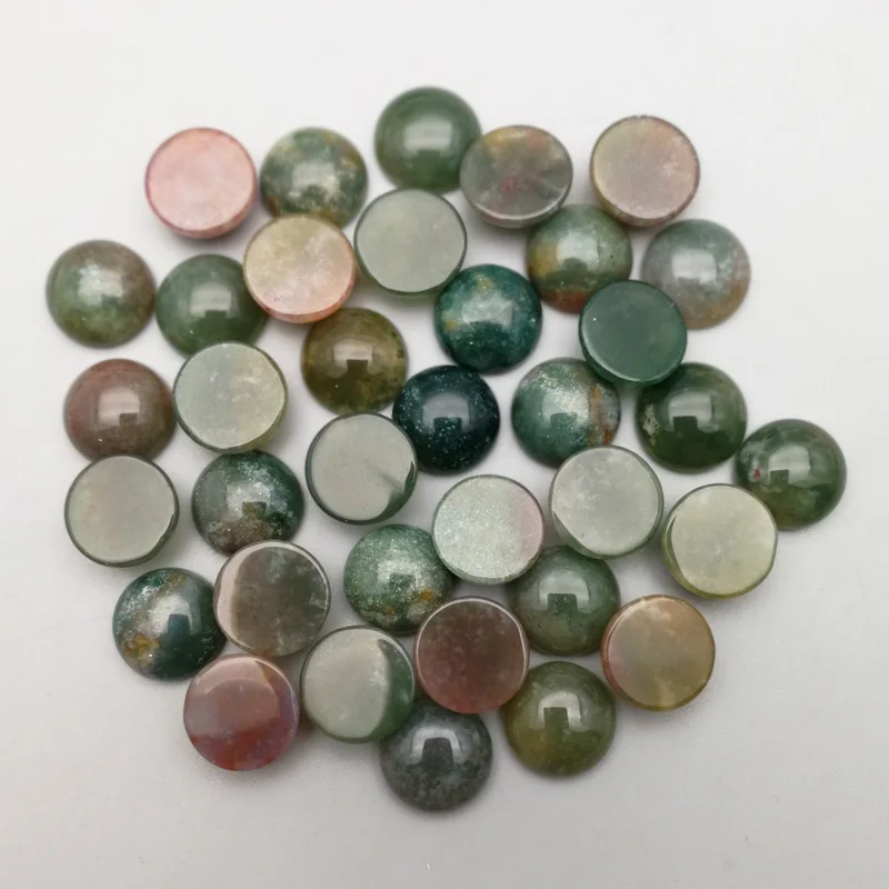 Natural india onyx Stone Beads Fashion 4mm 6mm 8mm 10mm 12mm 14mm round charm cab cabochon jewelry accessories 50Pcs no hole