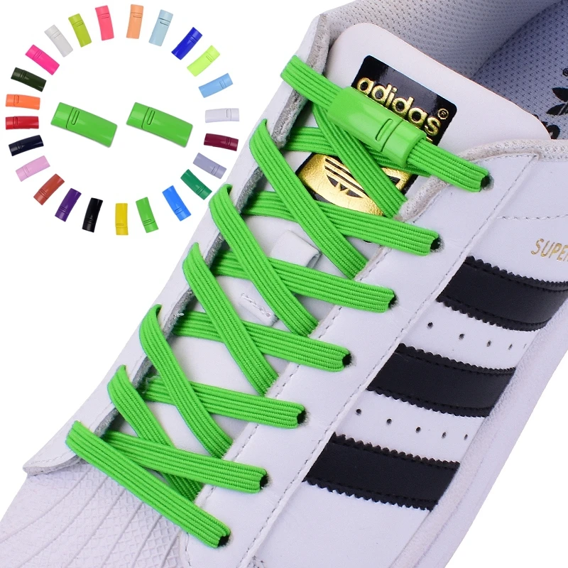 1Pair Magnetic ShoeLaces Elastic Locking ShoeLace Special Creative No Tie Shoes lace Kids Adult Unisex Sneakers Laces 24colors