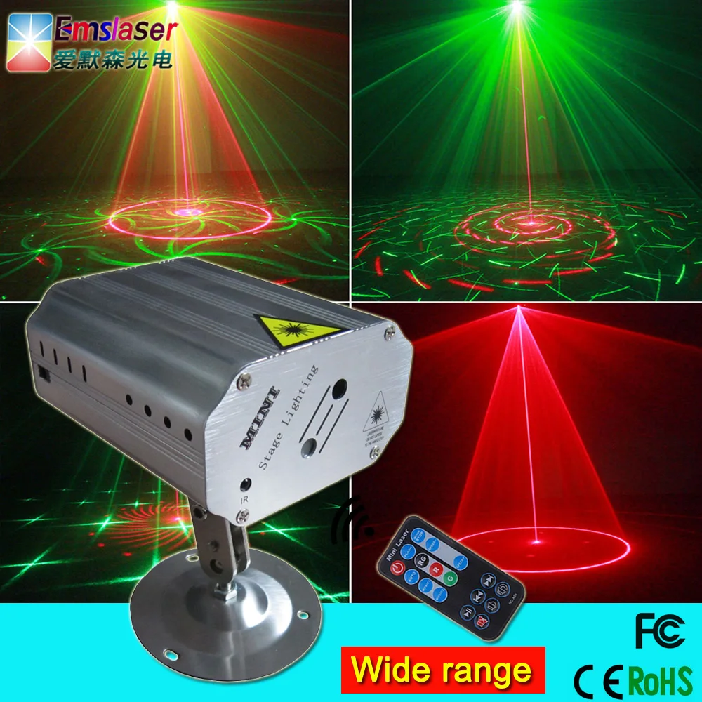 Mini Laser Projector Remote Control Outdoor Decortion Effect Sound Activated Stage Atmosphere For Home DJ Disco Ball Party Light