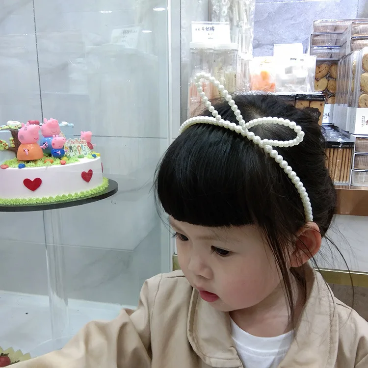 

Cute Ear Girls Pearl Hairband Crystal Bead Princess Hair Band hair Princess band head of hair for girls head Accessories