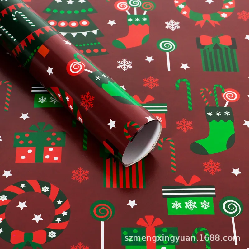 クリスマスギフト包装ロール,10x70cm,ロール,ギフト包装,クリスマス,DIY,完璧なギフト