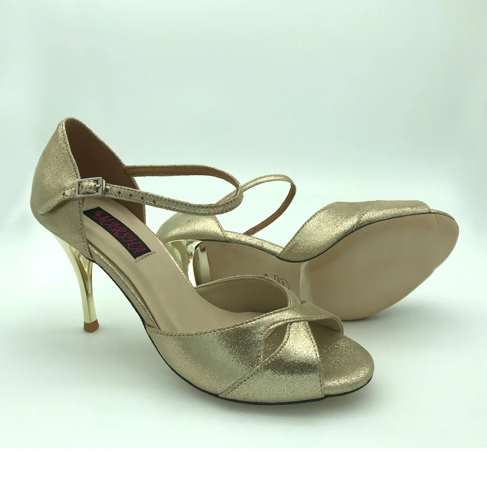 Zapatos de baile de Tango de Argentina para mujer, calzado Sexy de fiesta con suela de cuero, tacón alto, T6226LGLS, novedad