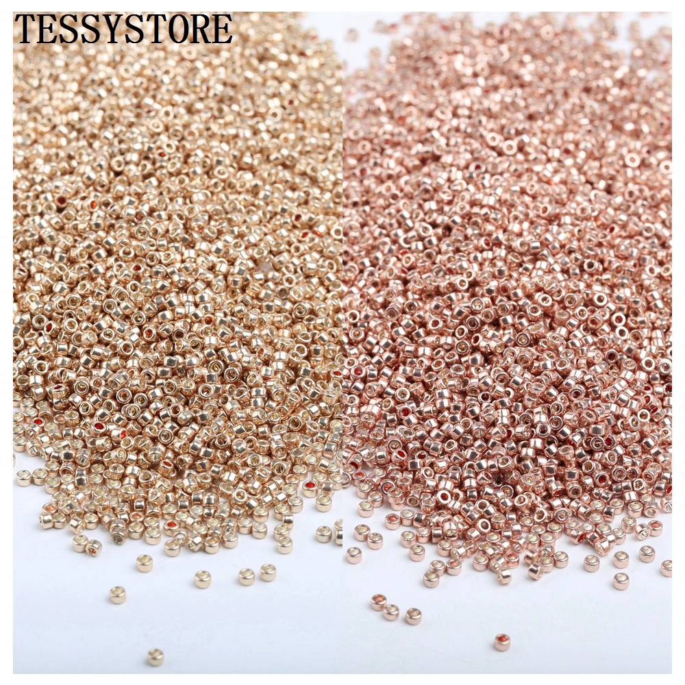 

TESSYSTORE 2mm Glass Seed Beads High Quality Uniform Golden Color Glass Beads For Jewelry Making DIY Handmade Accessories