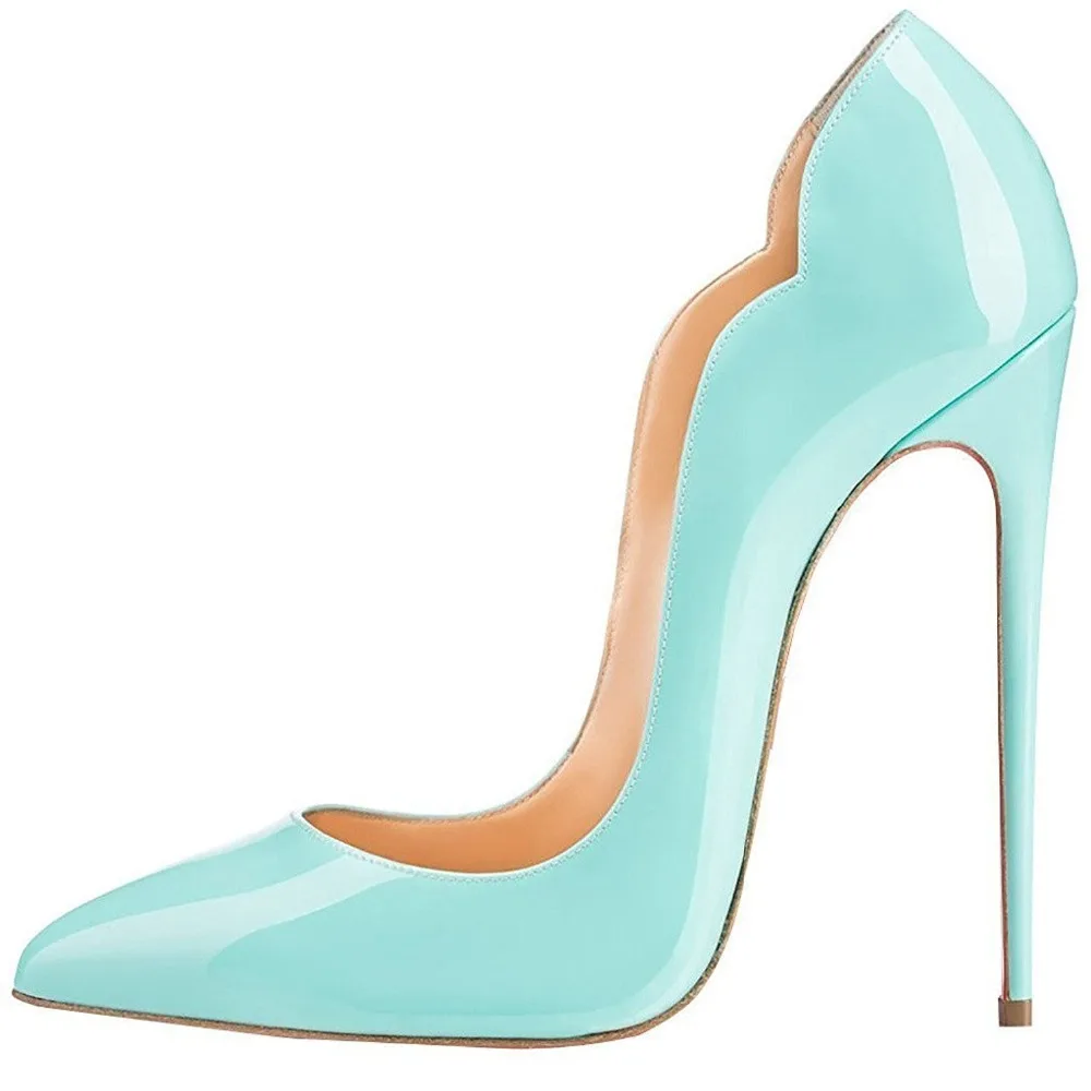 Sexy Woman Gradient High Heels Pumps Rose Pink Back Waved Cut High Heels 12CM Women Shoes Low cut Wedding Shoes Pumps