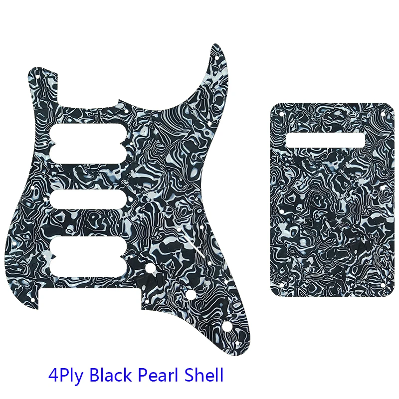 Feiman Guitar Strat HSS Pickguard, 11 Screws For Fender Strat Floyd Rose Bridge Cut With HSH Pickups And Back Plate