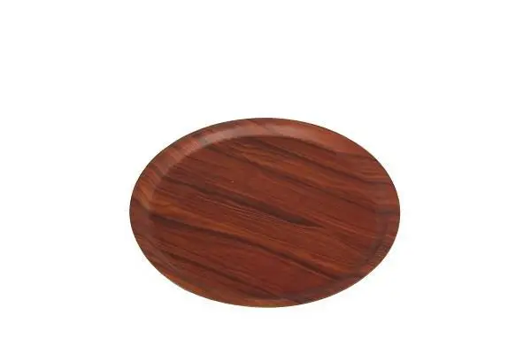 DOLBOVI Round Non-Slip tray Mahogany Matt Surface 43 cm tray поднос plateau de service