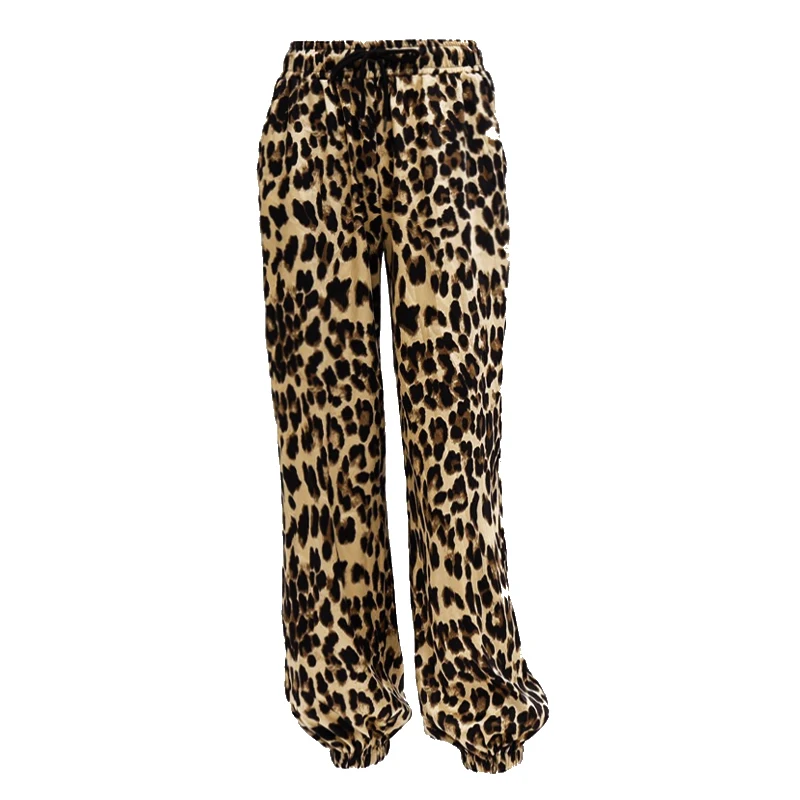 Latin Dance Pants Women Sexy Leopard Print Loose Practice Trousers Cha Cha Samba Tango Salsa Dancing Clothes Lady Wear DNV13034