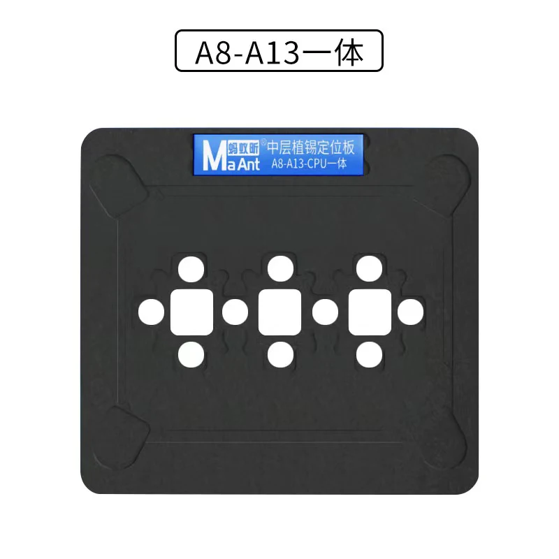 BGA Reballing Stencil Kit per iphone CPU A13/A12/A11/A10/A9/A8 pianta stagno piattaforma telefono scheda madre saldatura strumenti di riparazione