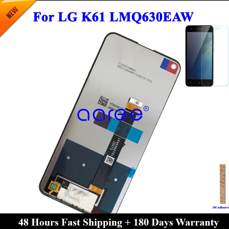 Pantalla LCD para LG K61, montaje de digitalizador táctil, para LG K61, LMQ630EAW