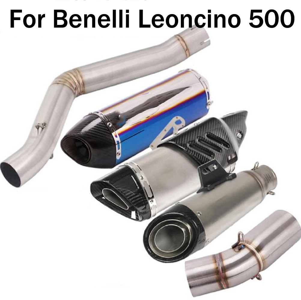 

For Benelli TRK502 TRK 502 Modified Motorcycle Full System Exhaust Muffler Middle Link Pipe Motocross Escape Moto Slip On