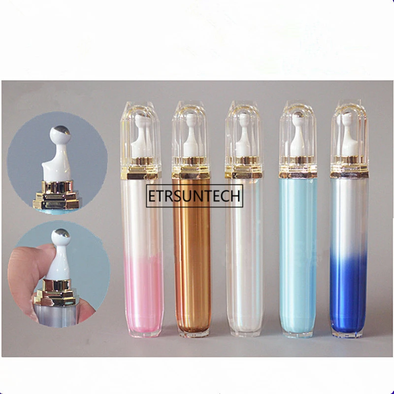 50pcs 15ml 20ml acrylic Empty Perfume Essential Oil Bottles Roll on Bottle Steel Bead Eye Essence Packing Roller Bottle F1489