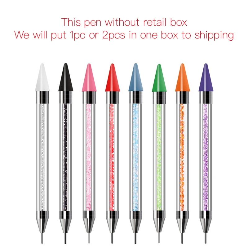 1PC Dual Heads Acrylic Metal Dotting Wax Pen Rhinestones Gem Picker Crystal Picking Nail Art Studs Dotter DIY Point Drill Tools