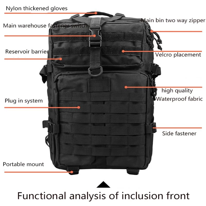 Men's Backpack Travel Handbag Weekend Vintage Large Military Tactical Webbed Gear Sports Bag Overnight Waterproof Travel Bag