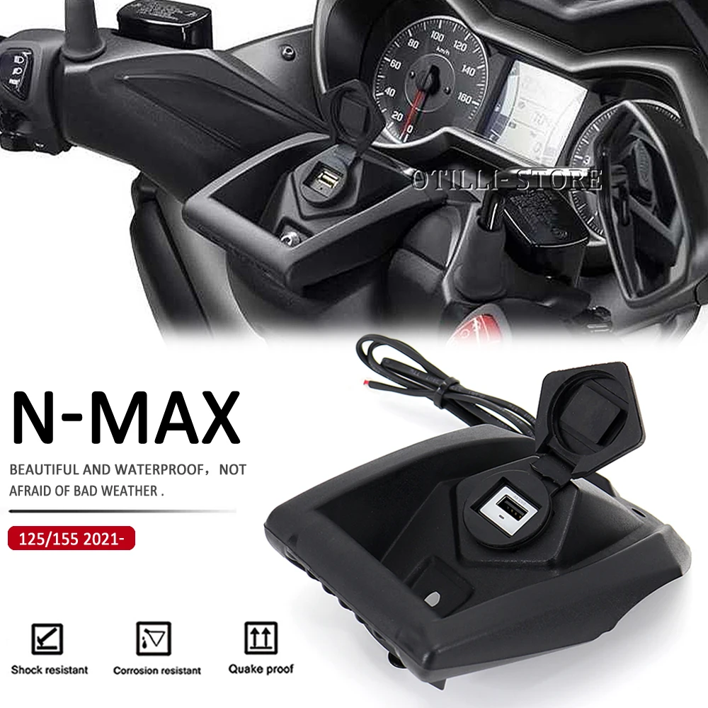 

FOR YAMAHA N-MAX NMAX 125 155 NEW Motorcycle GPS Phone Navigation Bracket USB Charging Port Holder Mount 2021-