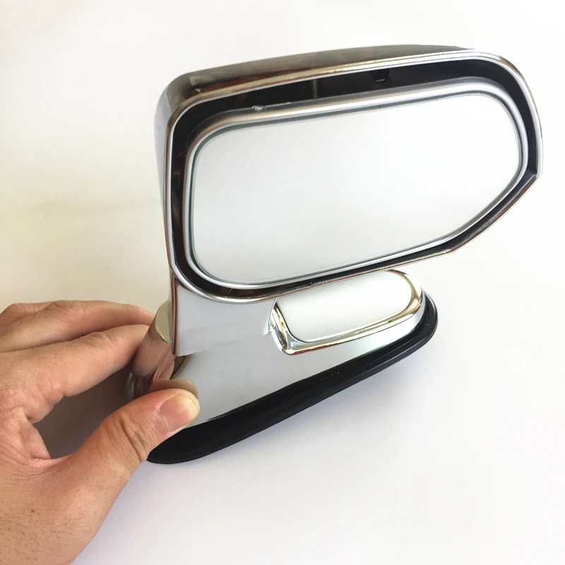 Car Bonnet Mirrors Exterior Hoods Covers Blind Wide Angle Rearview Mirror Black/Silver