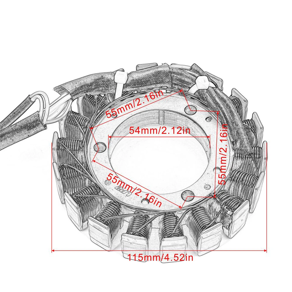 Stator Coil For Yamaha ATV Warrior 350 YFM350X Raptor 350 YFM350R 5NF-81410-00 YFM350 R X