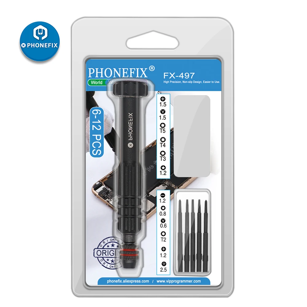 PHONEFIX 6 in 1 ไขควงแม่เหล็กเคล็ดลับ Handle Professional โทรศัพท์เปิดเครื่องมือสำหรับ iPhone 6 6S 7 7P 8 เปิดซ่อม