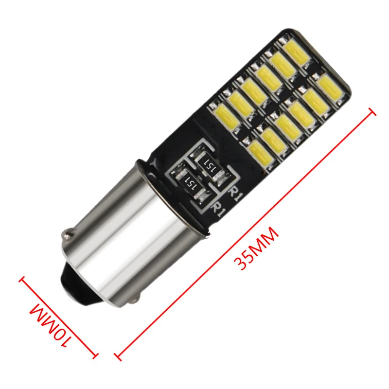 2 шт. 3014 24SMD BA9S T4W Canbus светодиодная лампочка Auto T11 T2W T3W H5W Auto Bulb интерьерное освещение, белая лампа внутренняя Светодиодная лампа