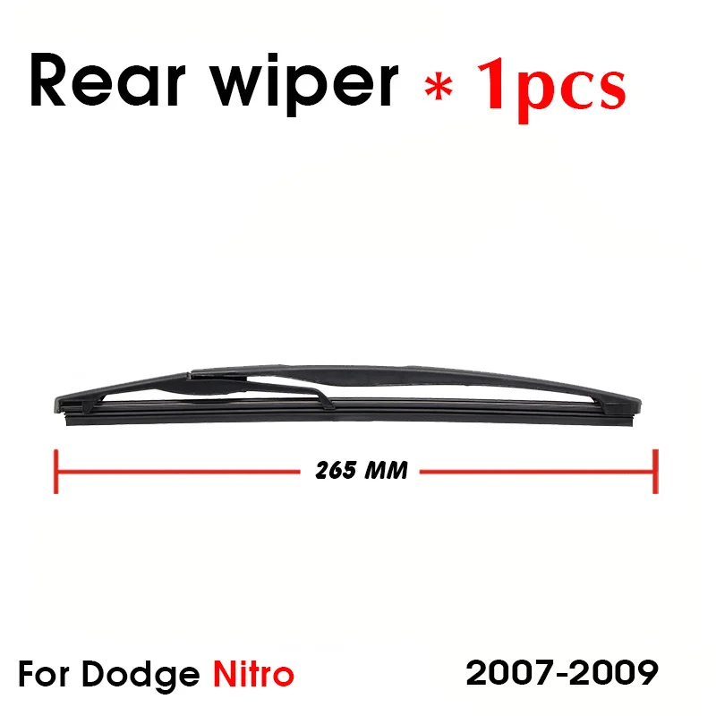 Car Wiper Blade Rear Back Window Windscreen Windshield Wipers Auto Accessories For Dodge Nitro Hatchback 2007-2009 265mm