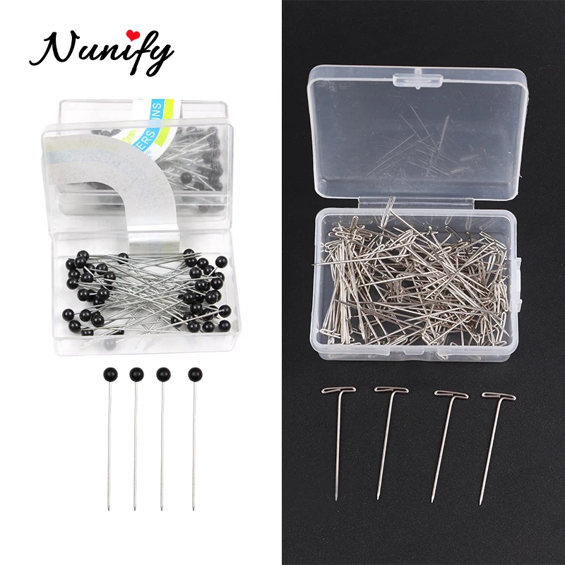 Nunify 50Pcs/Box Pearl Head Pins Sewing Pins Ball Glass Head Patchwork Needle Craft Pins Diy Quilting Sewing Tool  Diy Craft