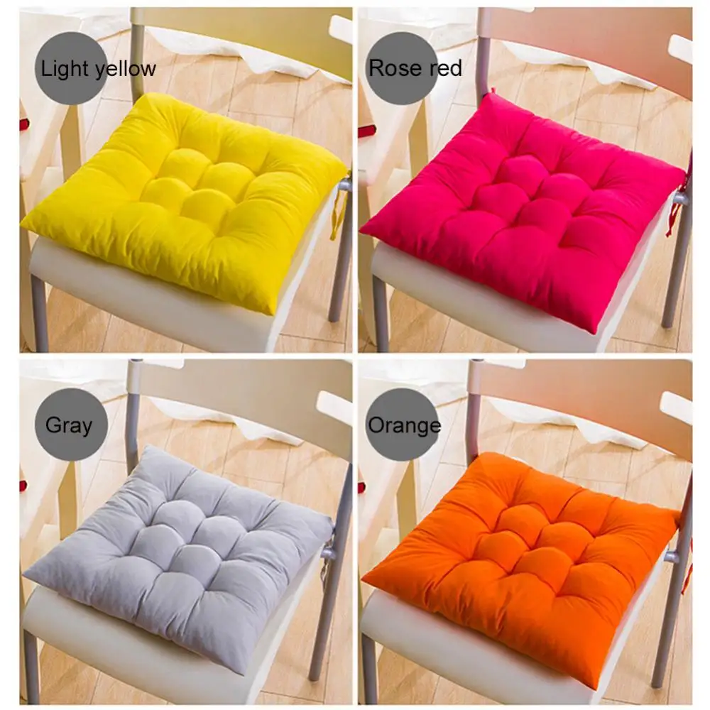 40%HOTSquare Upholstered Chair Cushion Tied Seat Dining Room Kitchen Office Outdoor Garden Sofa Hip Support