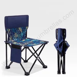 Silla plegable compacta para exteriores, silla de playa con rodamiento de 150kg, resistente al agua, 600D oxford