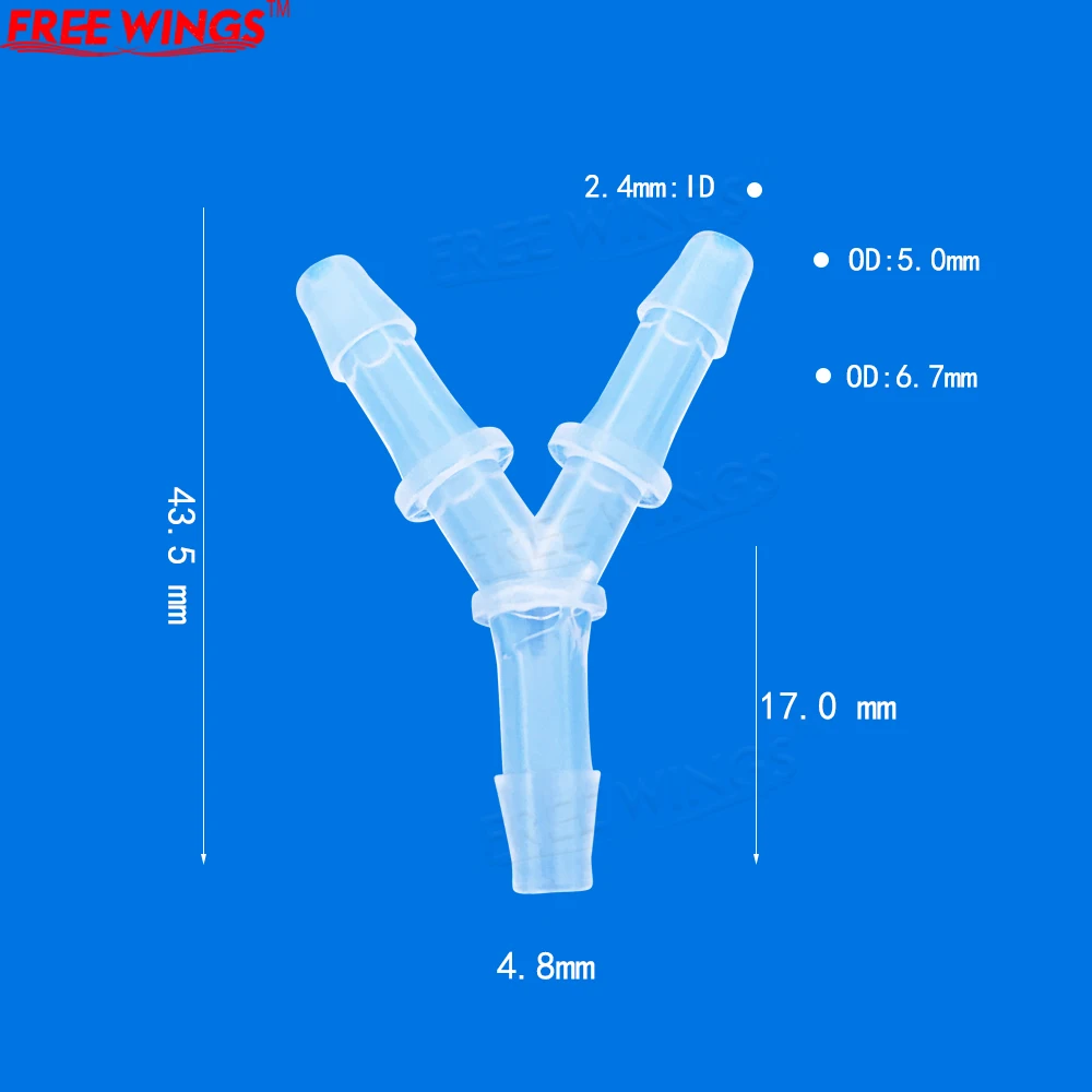 Conectores plásticos PP tipo Y, Pagoda Tee Joints, Aquário, Aerador de tanques, Bomba de ar, Divisores de mangueira, 3.5-19.5mm, 1 pc, 3 pcs, 5pcs