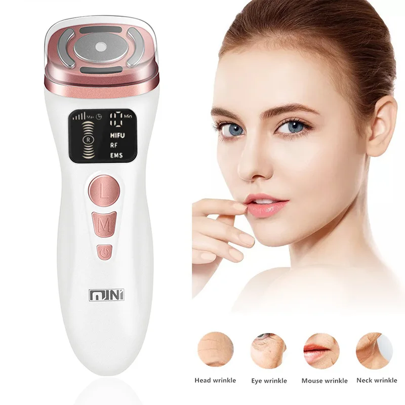 

HIFU Face Massage Machine Face Lifting Tightening Anti Wrinkle Skin Care Tool EMS Lift Firm Tightening Ultrasonic Beauty Device