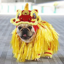 Halloween Pet Dog Clothes Chinese Dance Lion New Year Cosplay Costume Dragon Party Christmas Festive Lucky Funny Dog Clothes