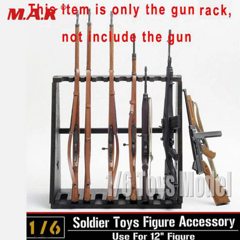

NEW hot figures accessory 1:6 DRAGON model wood storage gun rack display show stand for 10-Gun for 12" figures