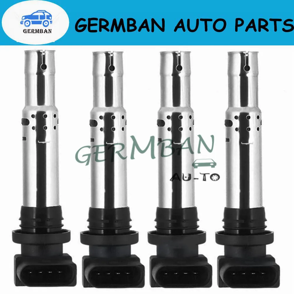 4pcs 036905715F  036905715A 036905715C Ignition Coil For VW Golf Jetta Caddy Beetle Polo Audi1 A3 A1 1.4 1.6FSI Skoda Leon Ibiza