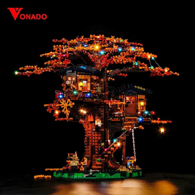 Vonado Compatible For ideas 21318 Tree House Light Boys And Girls Assembled Building Blocks Children's Educational Toys