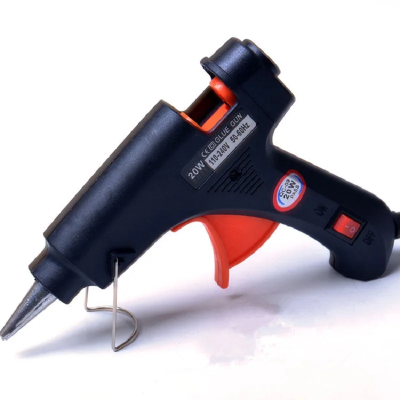 20W Hot Melt Glue Gun with 7mm Glue Sticks Mini Industrial Guns Heat Temperature Thermo Electric Repair Tool