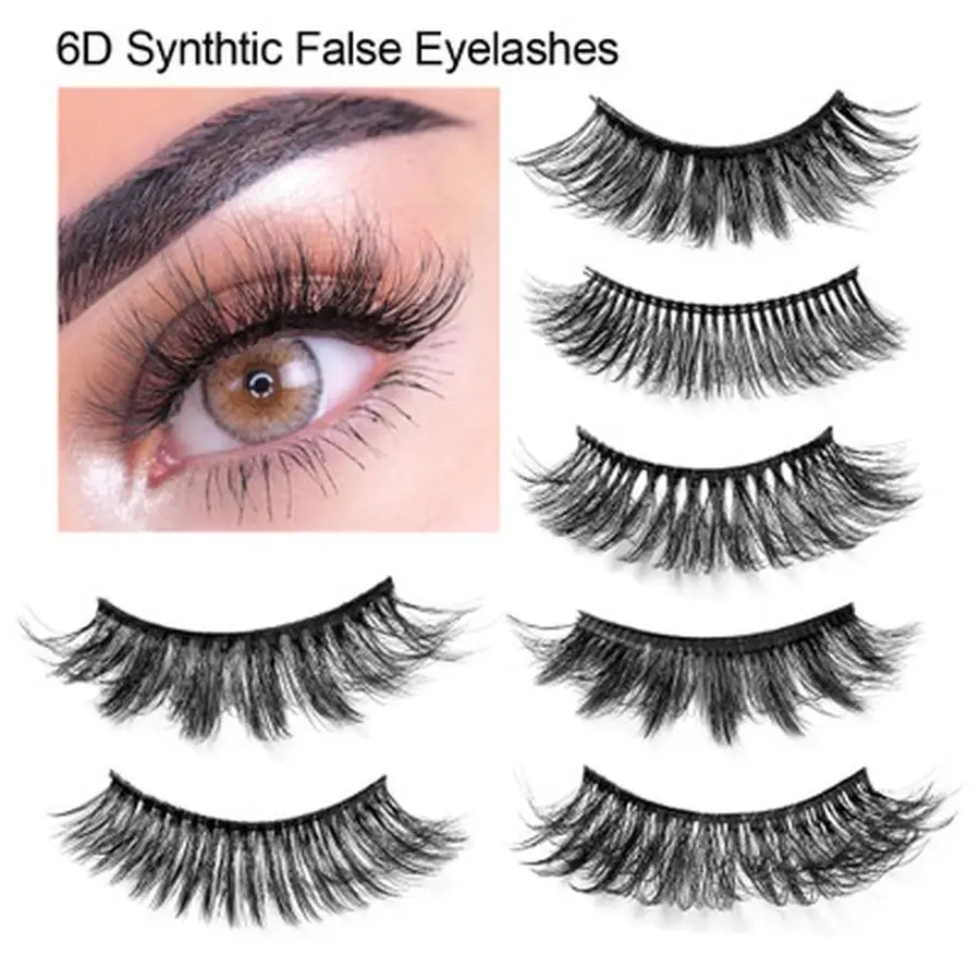 6D False Eyelashes Natural Imitation Mink Hair Soft Fake Eyelashes Thick Lashes Extension Handmade Eye Lash Makeup Cosmetics