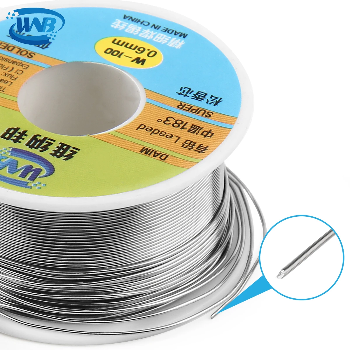 WNB 90g High Purity 183℃ Melting Point Tin Solder Wire Roll Mild Rosin Core No-clean Soldering Flux 2.0% Circuit Board Repair