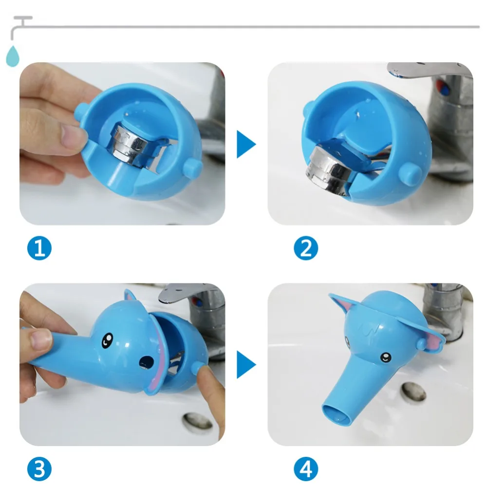 Cute Cartoon Faucet Extender for Kids Hand Washing In Bathroom Sink Accessories Kitchen Tap Convenient for Baby Washing Helper